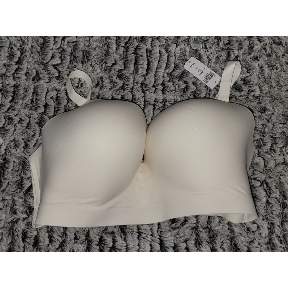 Soma Enbliss Seamless Wireless Bra Ivory 42D Full Coverage Comfort Everyday